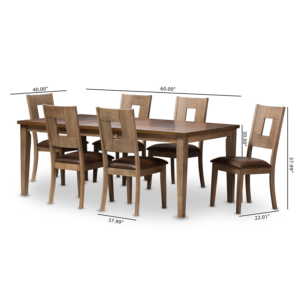 Giorgio Weathered Grey Dining Set with Extendable Table - living-essentials