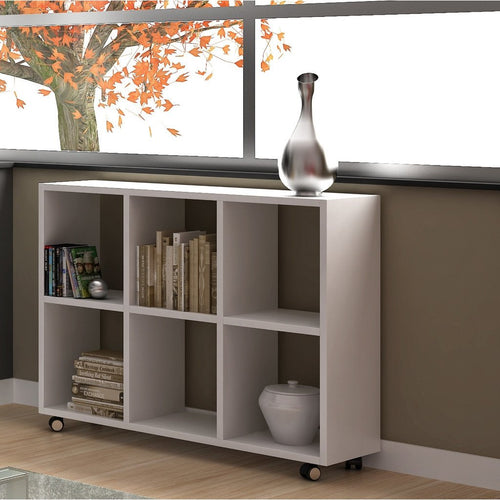 Salvador  6- Shelf Bookcase in  White - living-essentials