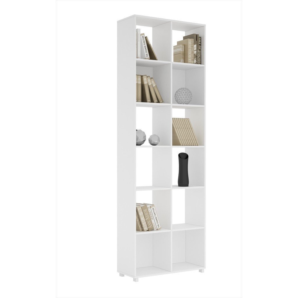 12- Shelf Natal 1.0 Bookcase in  White - living-essentials