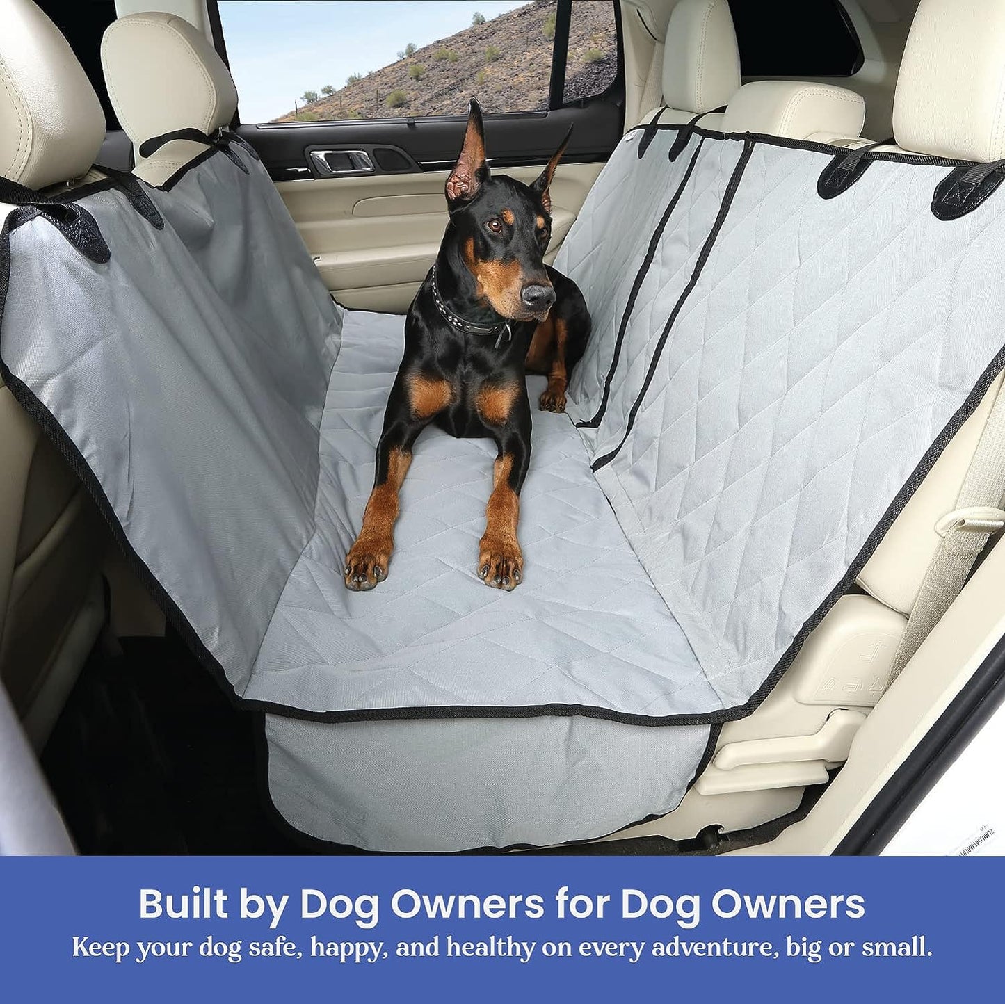 Waterproof NonSlip Dog Car Seat Cover with Hammock