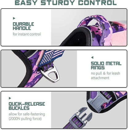 Tactical No Pull Dog Harness for Medium Dogs