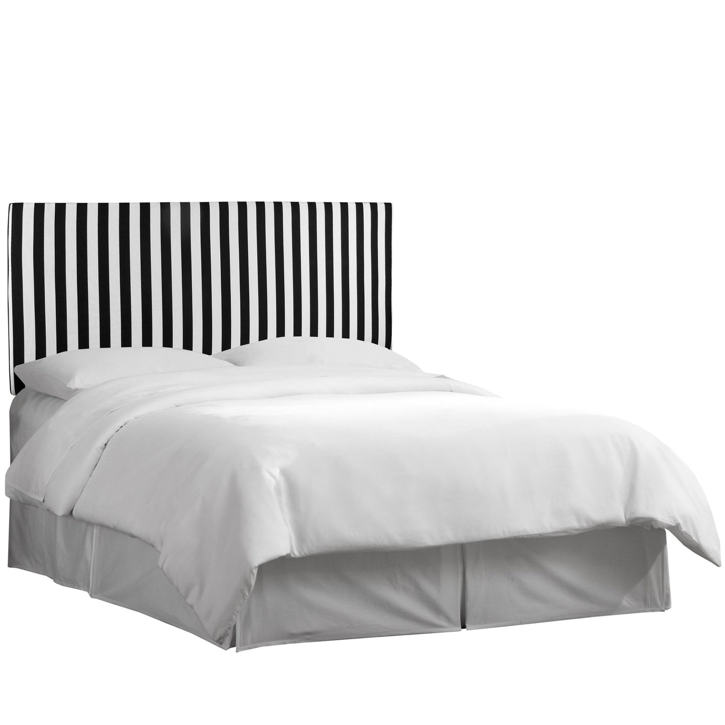 Calliope Canopy Black/White Upholstered Full Headboard - living-essentials