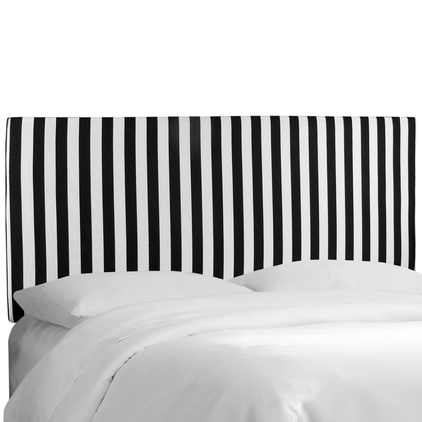Calliope Canopy Black/White Upholstered Full Headboard - living-essentials