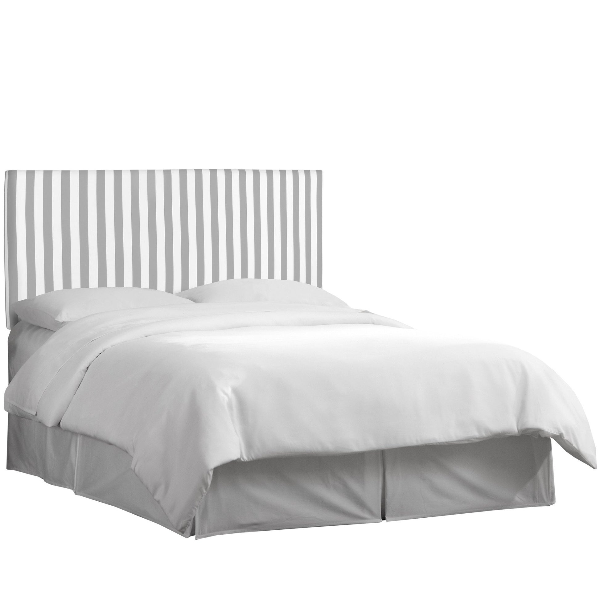 Selene Canopy Stripe Storm/Twill Upholstered King Headboard - living-essentials
