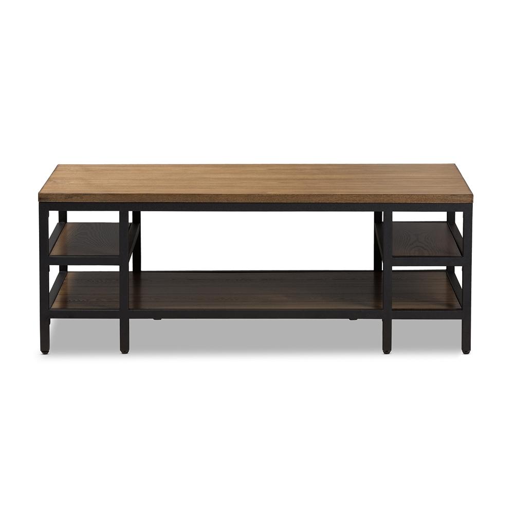 Calder Industrial Oak Brown Coffee Table - living-essentials