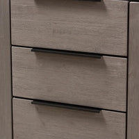 Nate Platinum Wood 3-Drawer Sideboard Buffet - living-essentials