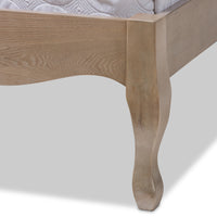Lorraine French Light Oak Full Platform Bed - living-essentials