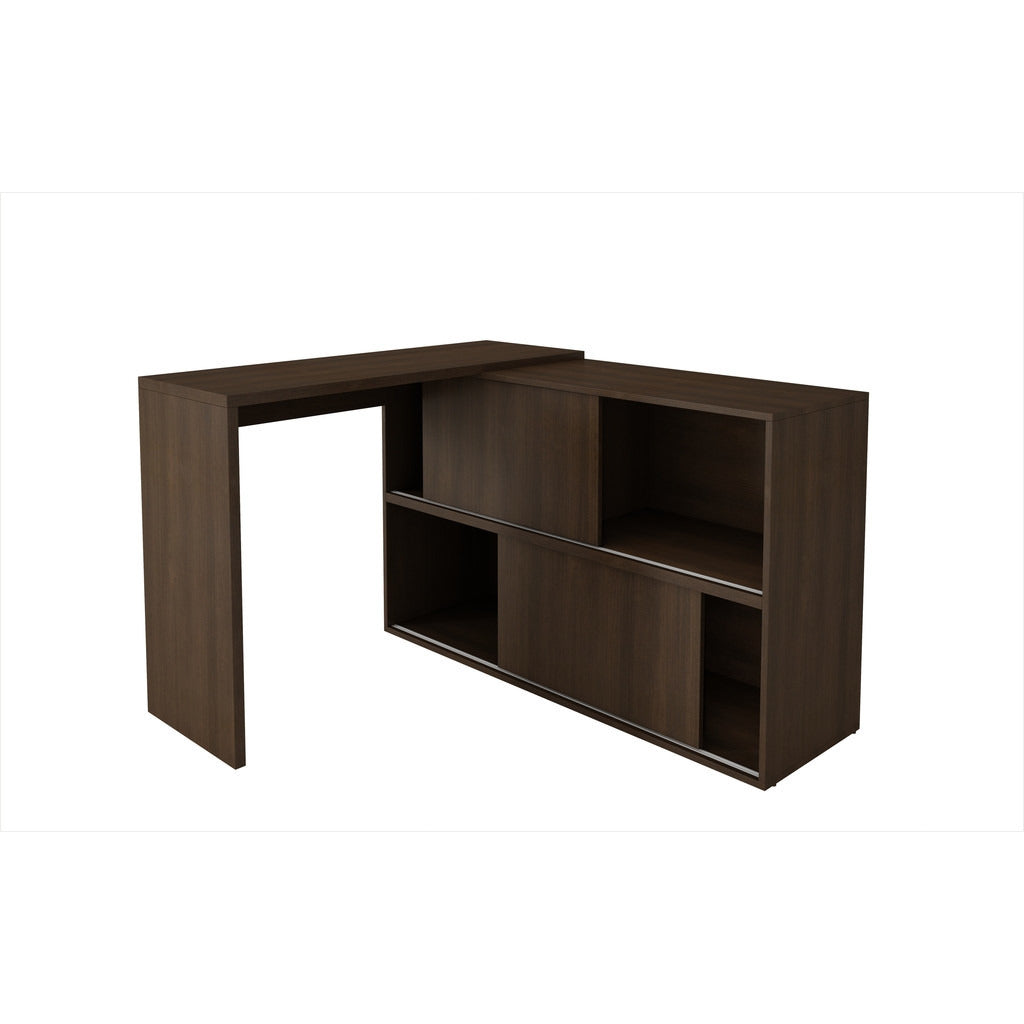 Bari Bookcase Desk  with 4 Shelves - living-essentials