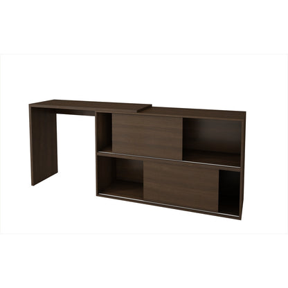 Bari Bookcase Desk  with 4 Shelves - living-essentials