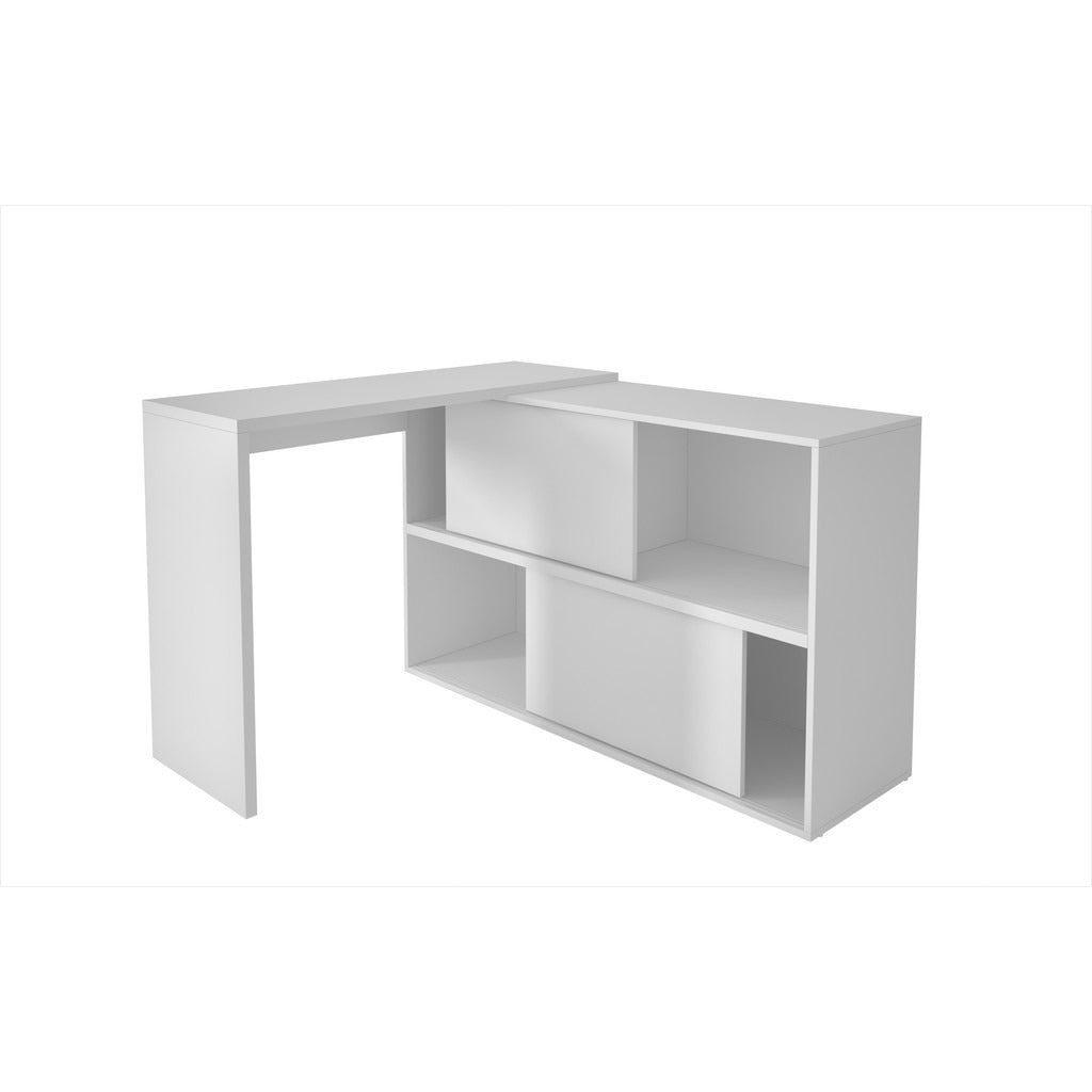Bari Bookcase Desk  with 4 Shelves - living-essentials