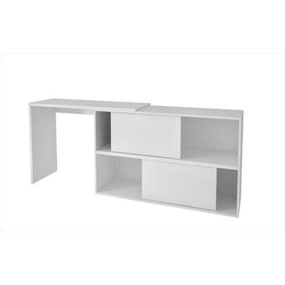 Bari Bookcase Desk  with 4 Shelves - living-essentials