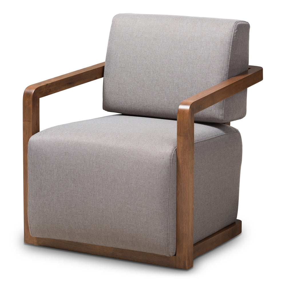 Salman Walnut Wood Armchair - living-essentials