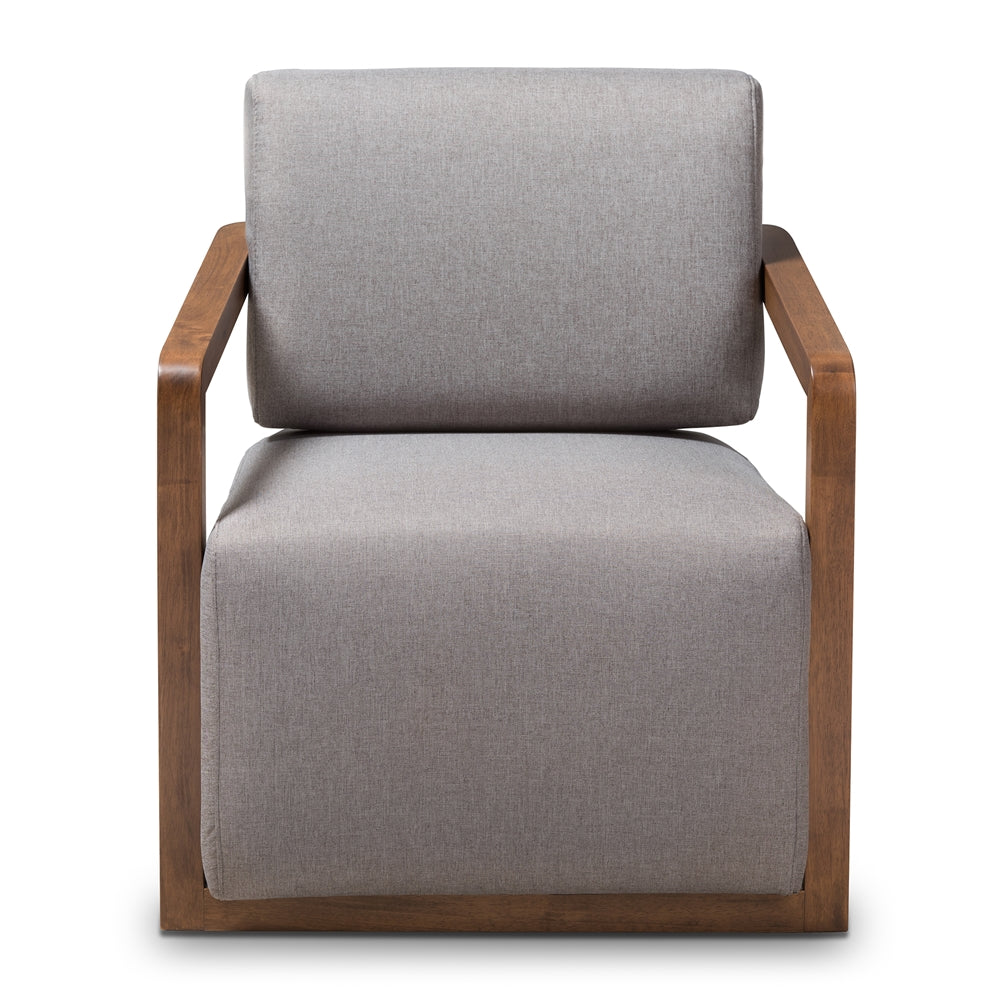 Salman Walnut Wood Armchair - living-essentials