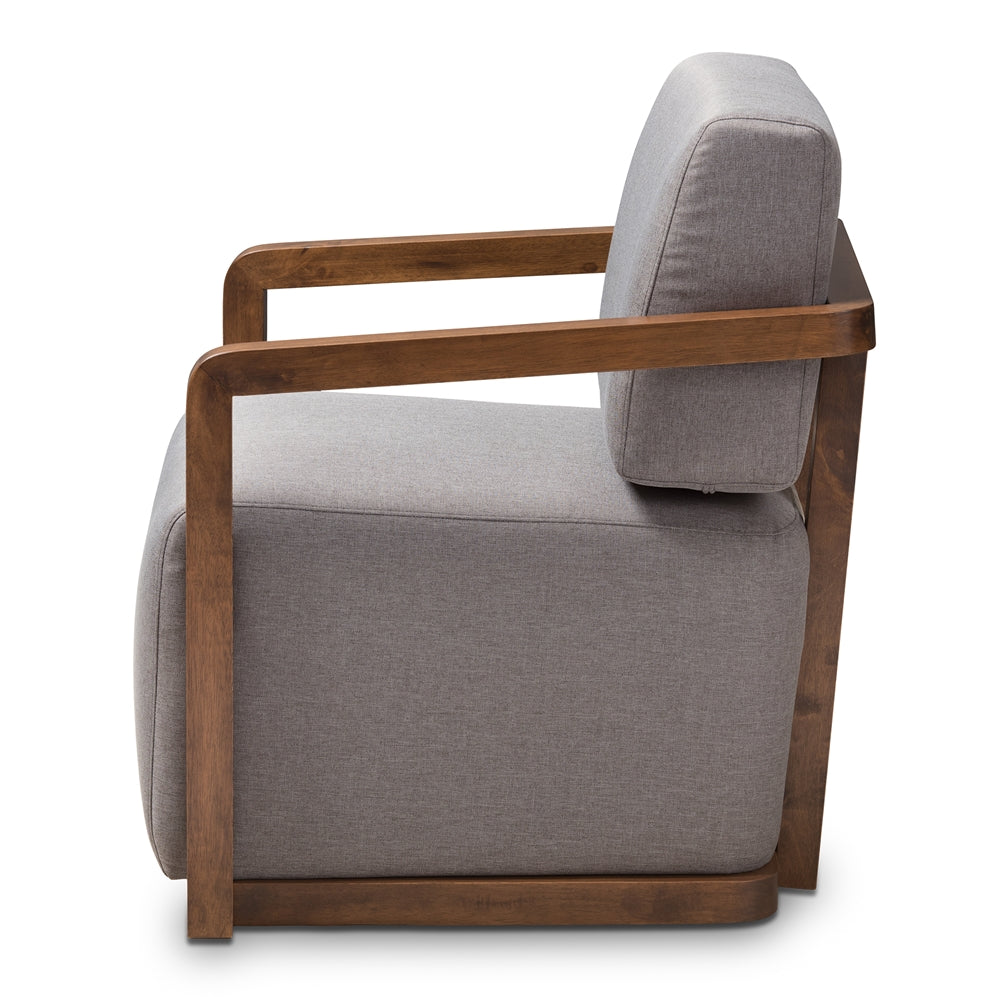 Salman Walnut Wood Armchair - living-essentials