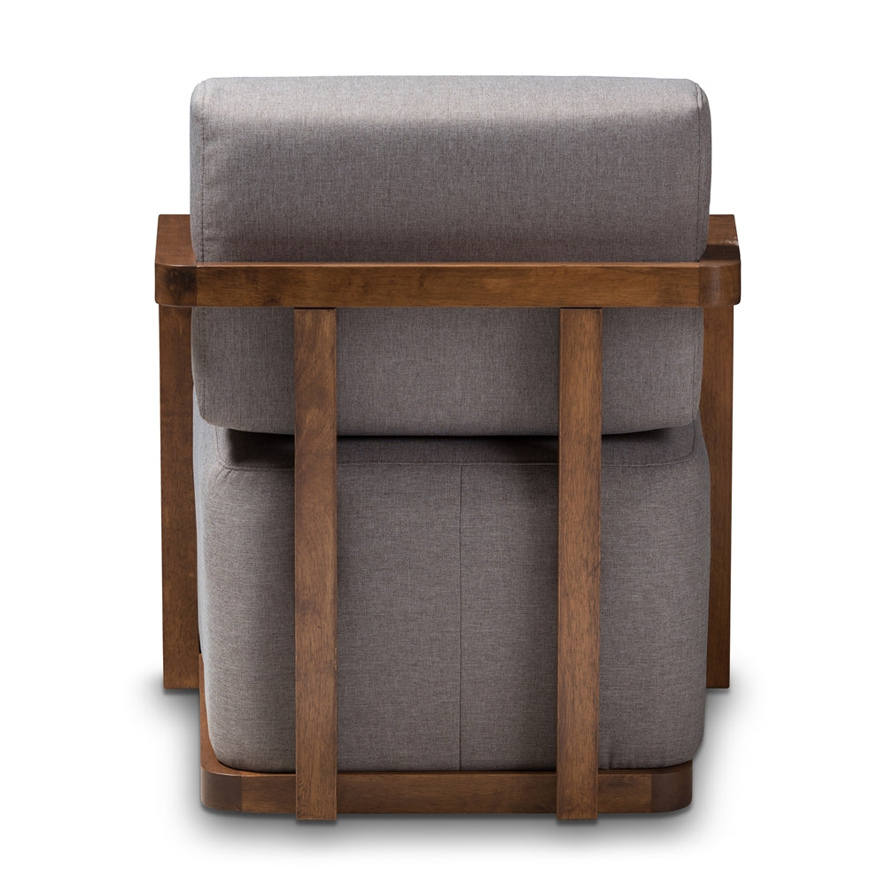 Salman Walnut Wood Armchair - living-essentials