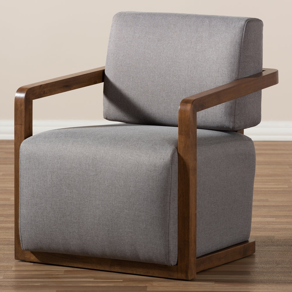 Salman Walnut Wood Armchair - living-essentials