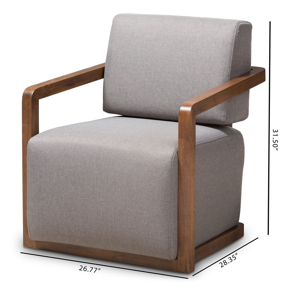 Salman Walnut Wood Armchair - living-essentials