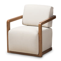 Salman Walnut Wood Armchair - living-essentials