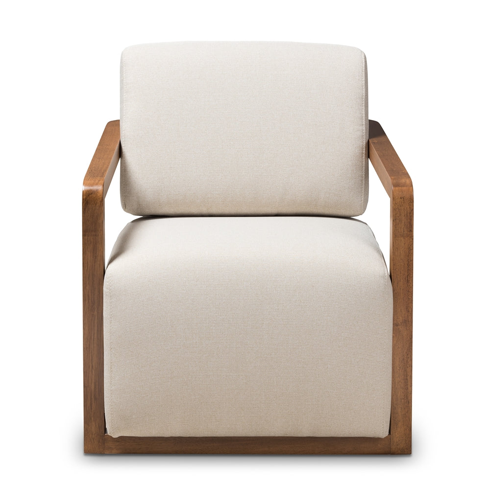 Salman Walnut Wood Armchair - living-essentials