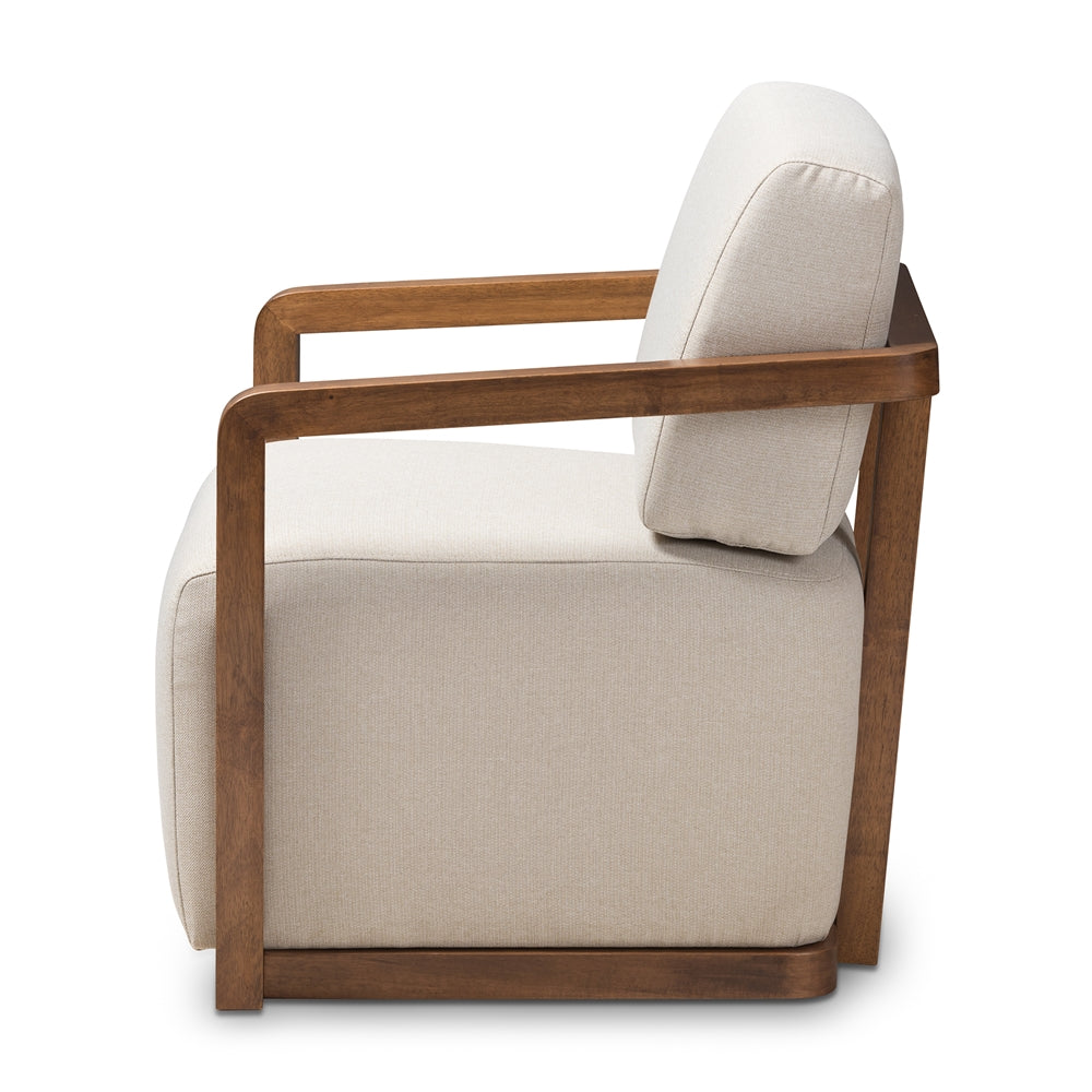 Salman Walnut Wood Armchair - living-essentials