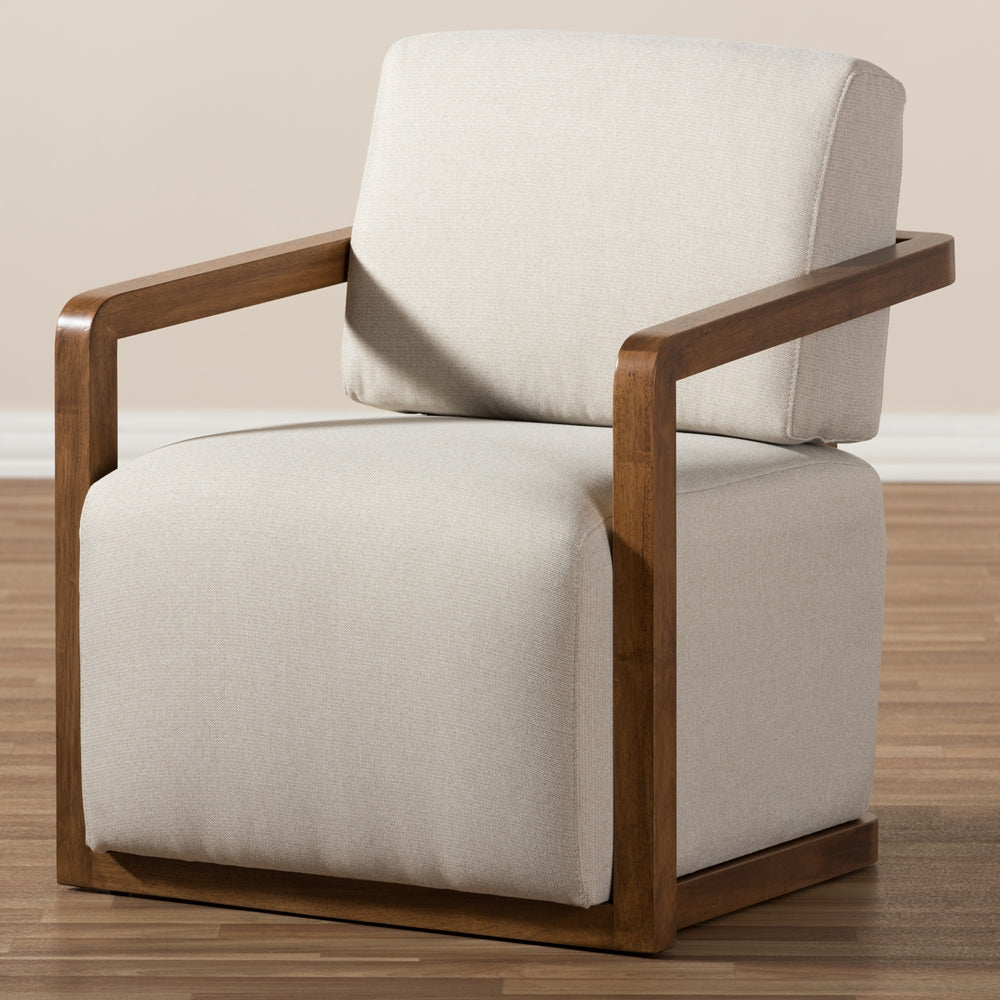 Salman Walnut Wood Armchair - living-essentials