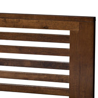 Serena Walnut Brown Wood Full Platform Bed - living-essentials