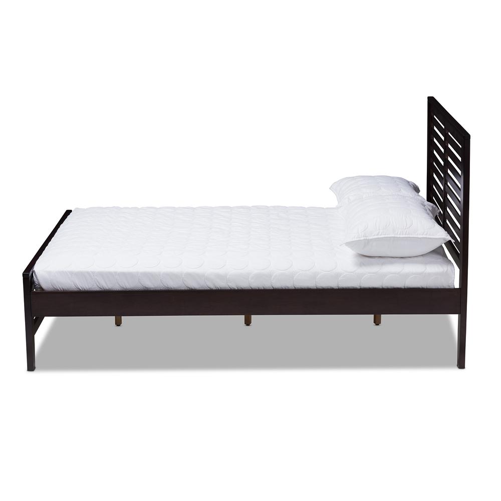 Serena Espresso Brown Wood Full Platform Bed - living-essentials