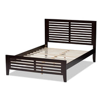 Serena Espresso Brown Wood Full Platform Bed - living-essentials