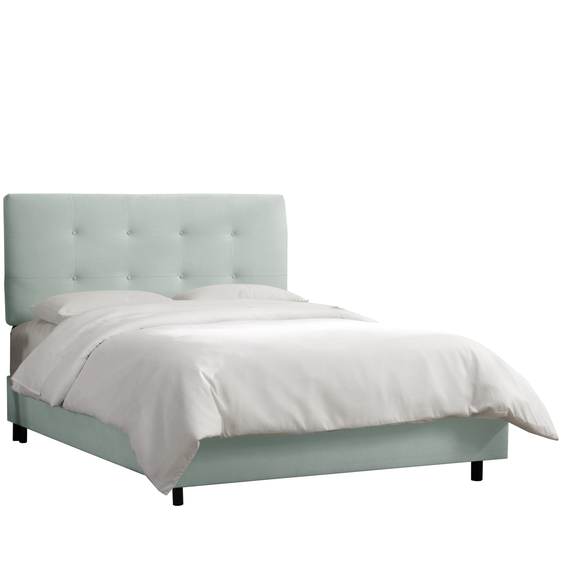 Aspen Velvet Pool Tufted Twin Bed - living-essentials