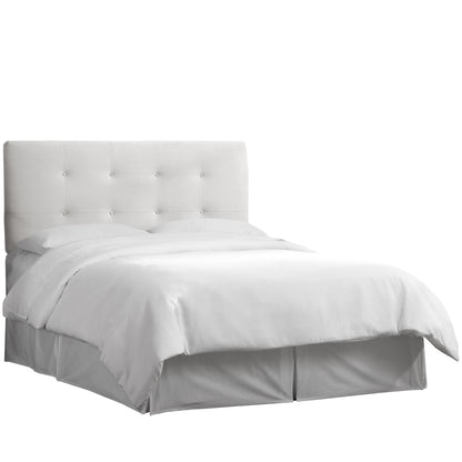 Tierra Velvet White Tufted Queen Headboard - living-essentials