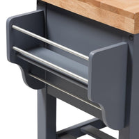 Sunnie Grey Wood Kitchen Cart - living-essentials