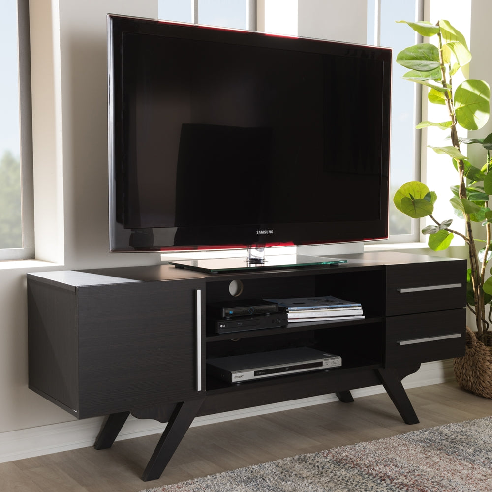 Asher Dark Brown TV Stand - living-essentials