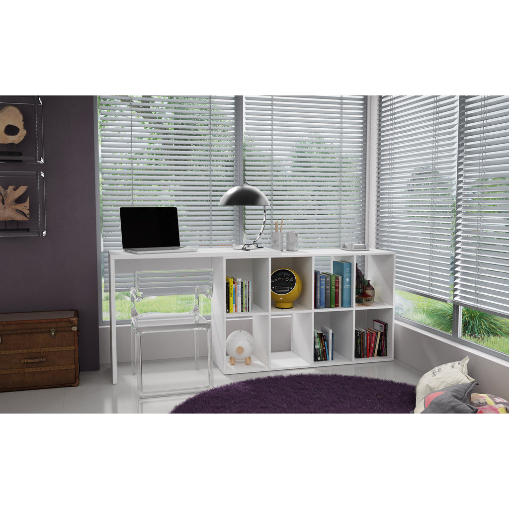 Taranto Cubby Desk  with 8 Shelves - living-essentials