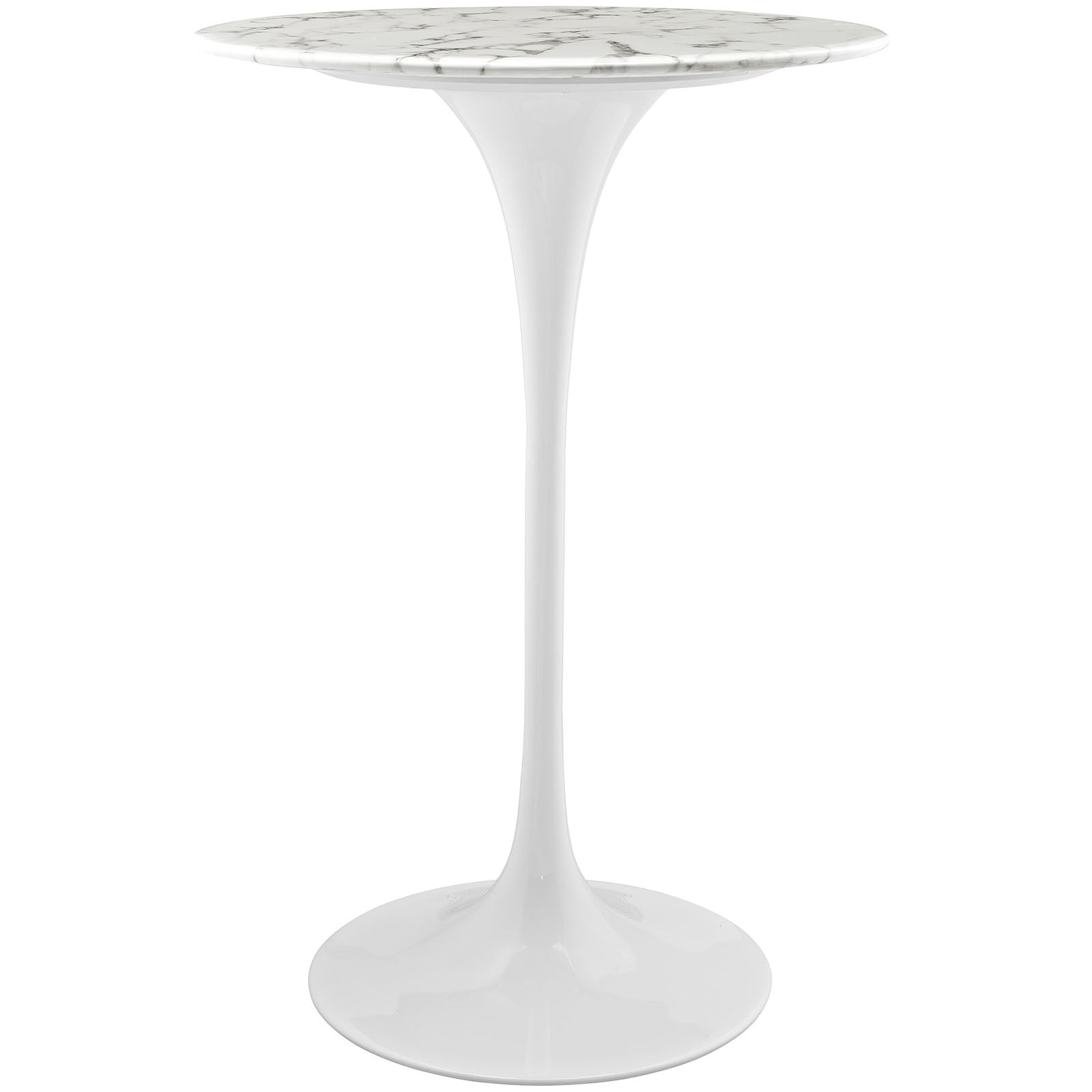 Tulip Style 28" Marble Bar Table - living-essentials