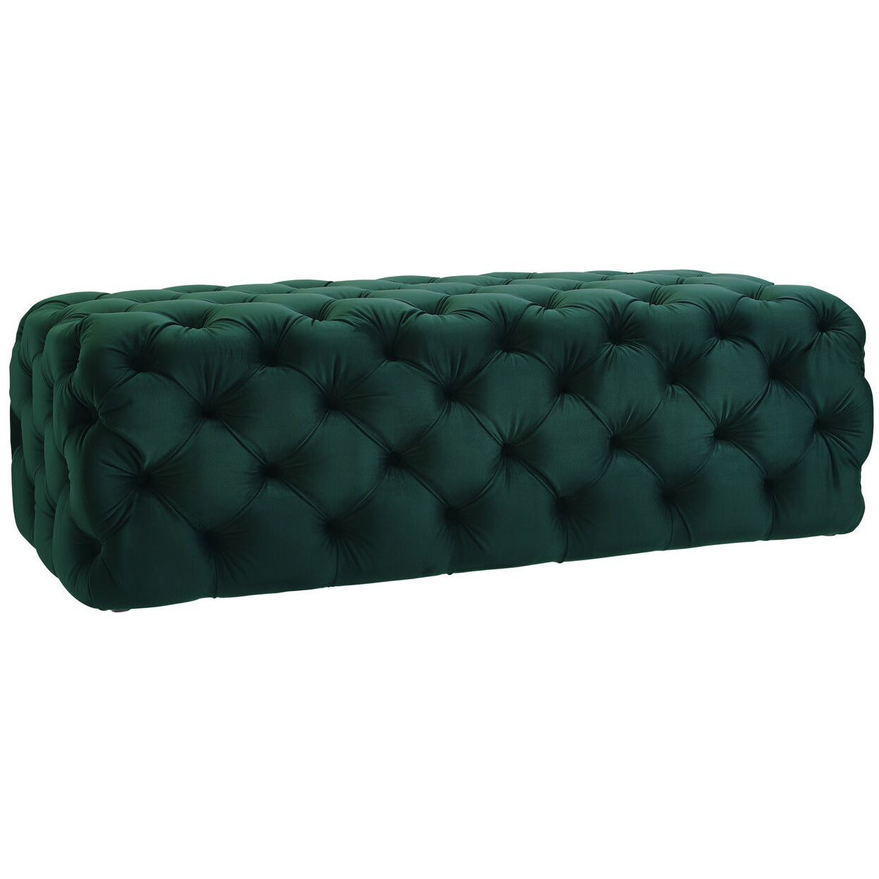 Kayla Velvet Ottoman - living-essentials