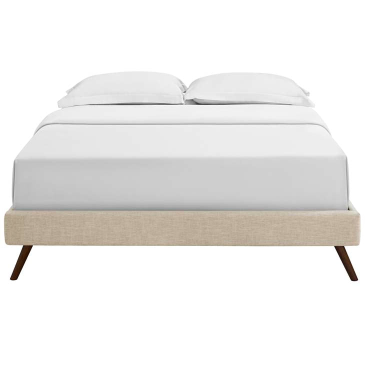 Lona Queen Bed Frame with Round Splayed Legs - living-essentials