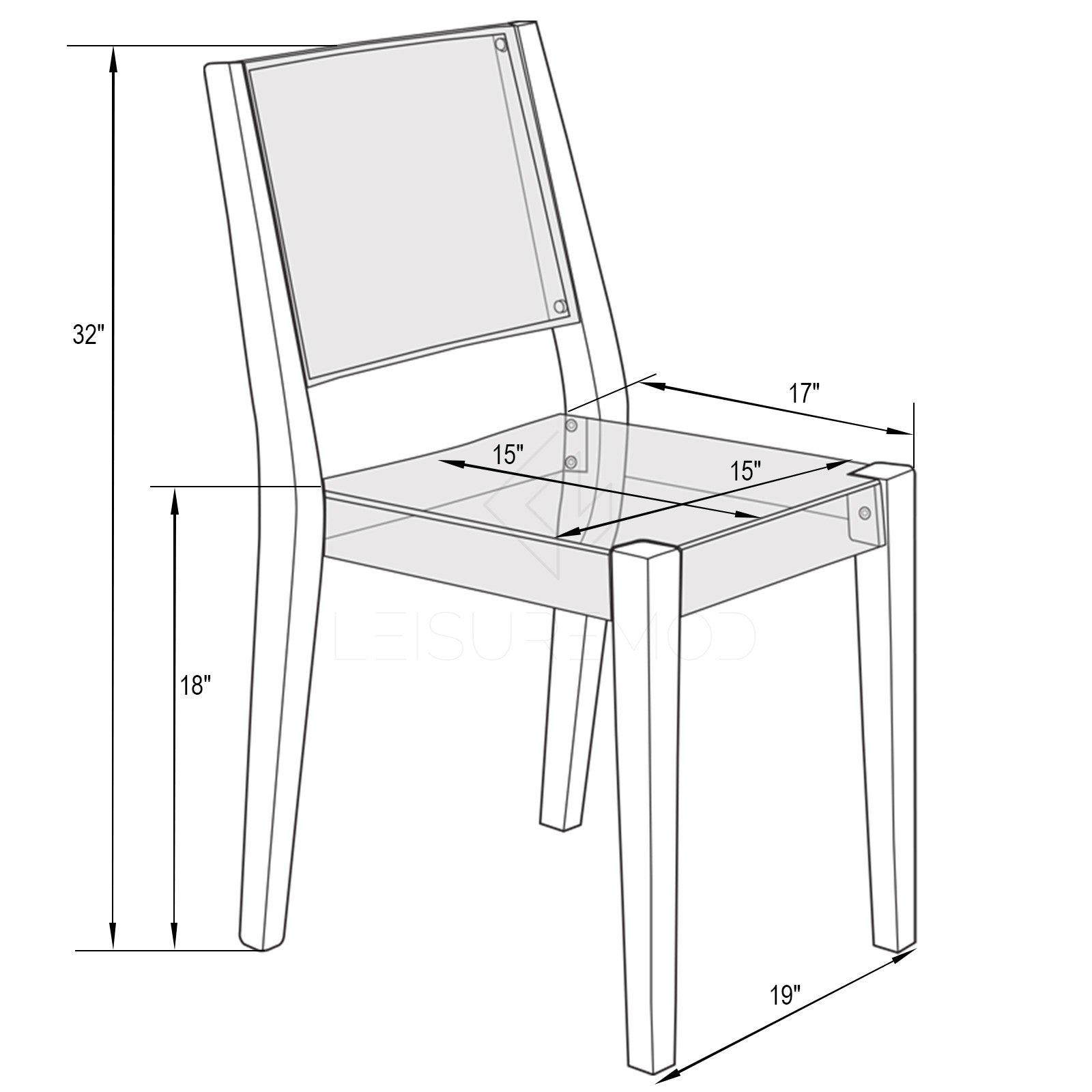 Bastian Black Wooden Frame Dining Chair - living-essentials