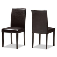 Mikah Faux Leather Dining Chair Set of 2 - living-essentials