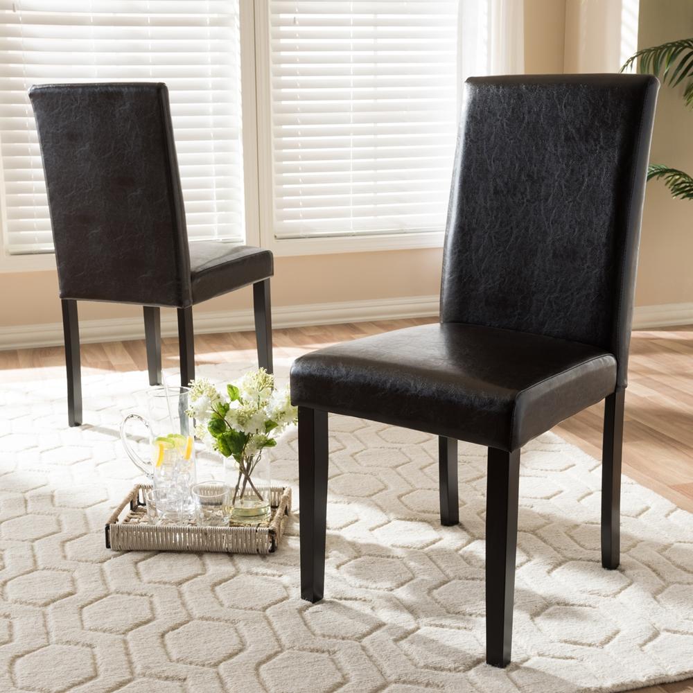 Mikah Faux Leather Dining Chair Set of 2 - living-essentials