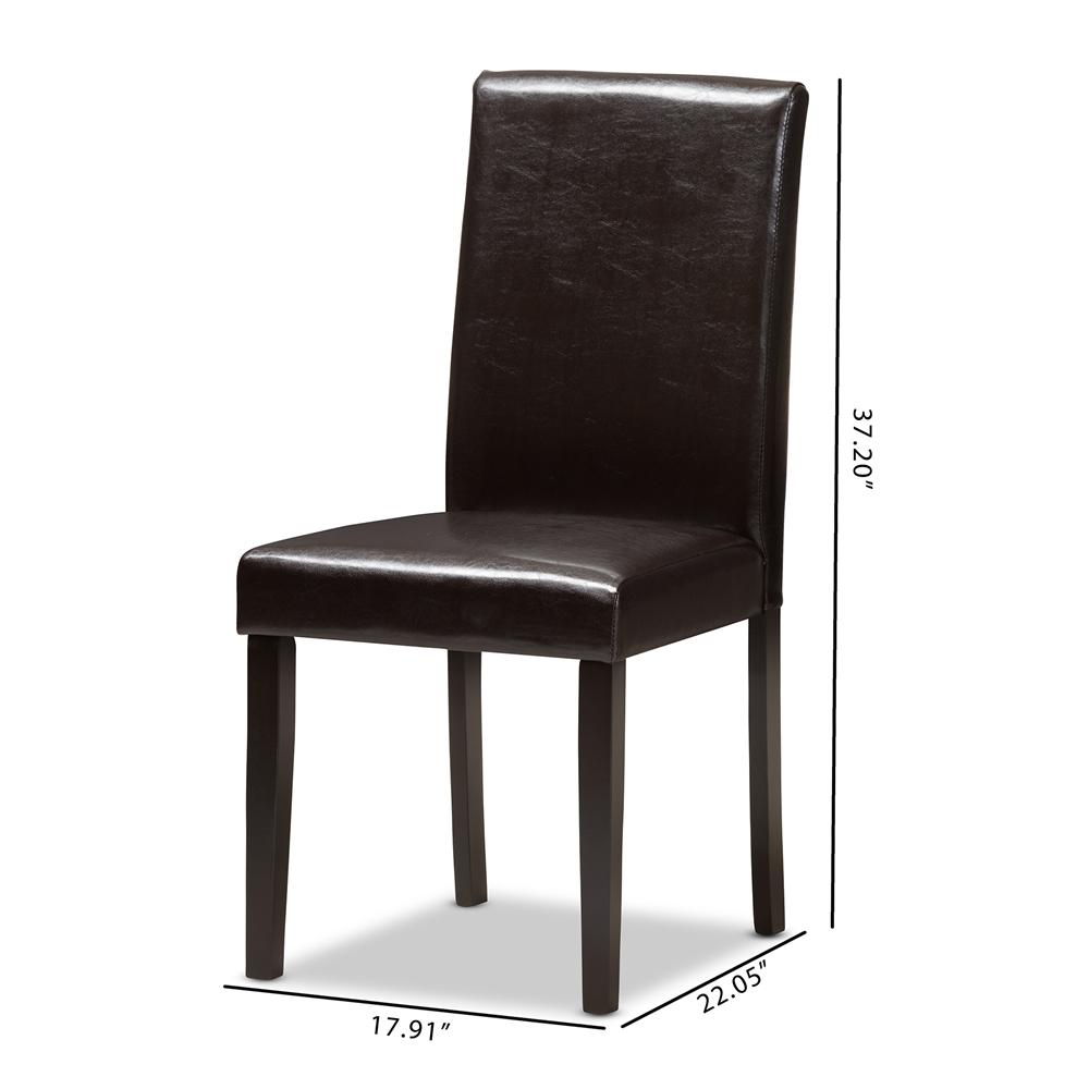 Mikah Faux Leather Dining Chair Set of 2 - living-essentials