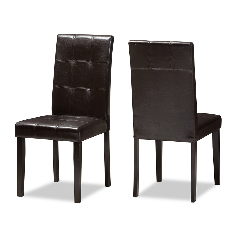 Avril Faux Leather Dining Chair Set of 2 - living-essentials