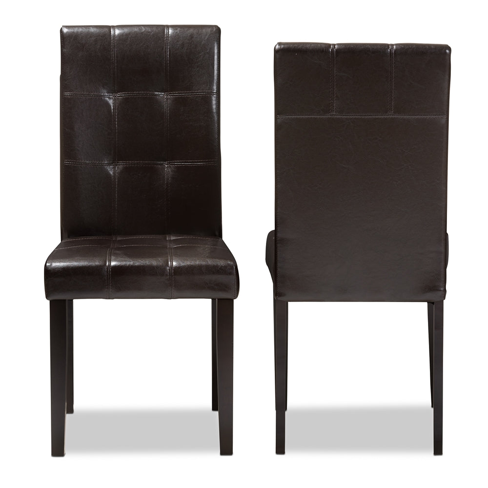 Avril Faux Leather Dining Chair Set of 2 - living-essentials