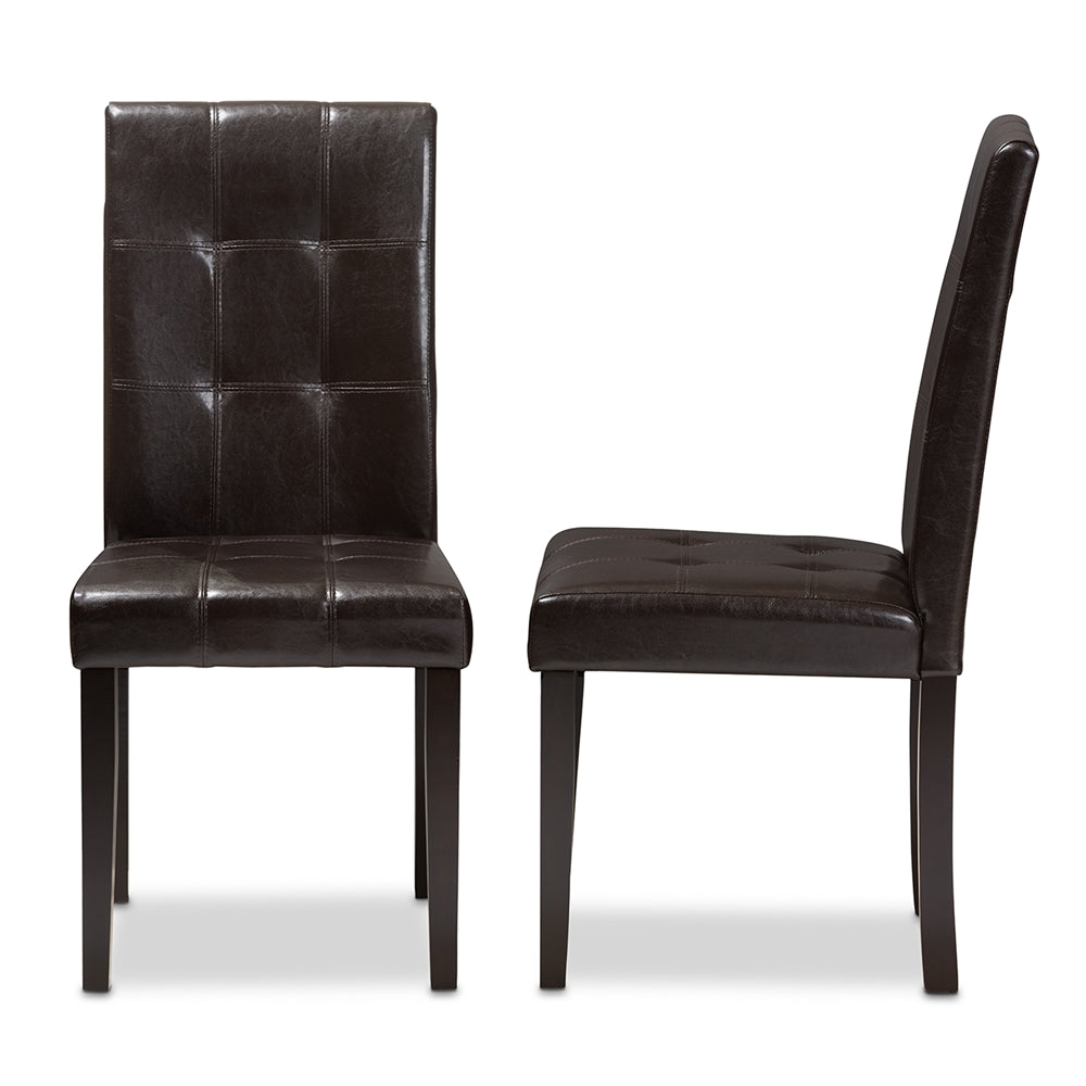 Avril Faux Leather Dining Chair Set of 2 - living-essentials