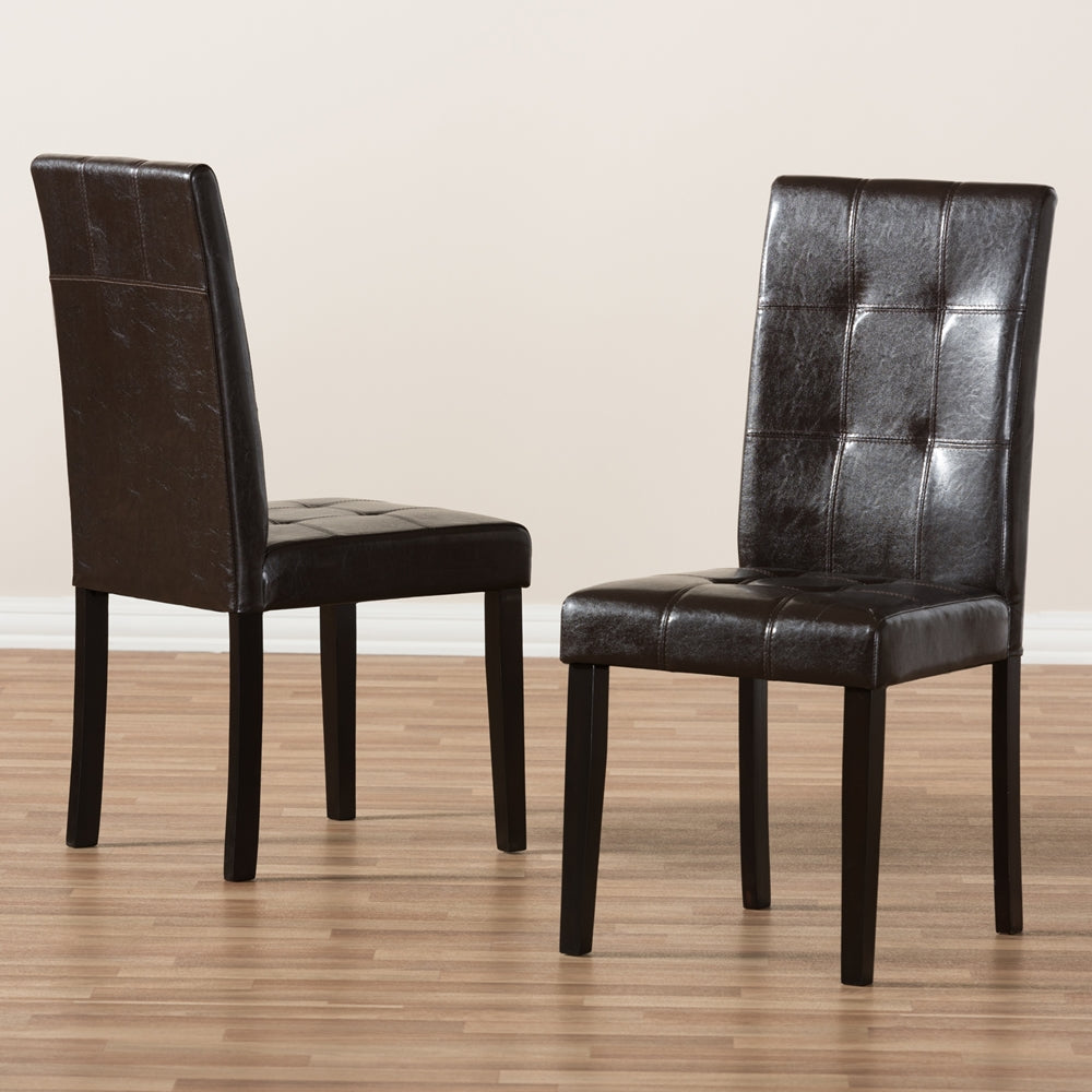 Avril Faux Leather Dining Chair Set of 2 - living-essentials