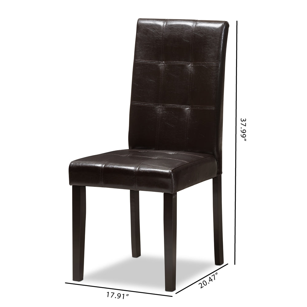 Avril Faux Leather Dining Chair Set of 2 - living-essentials