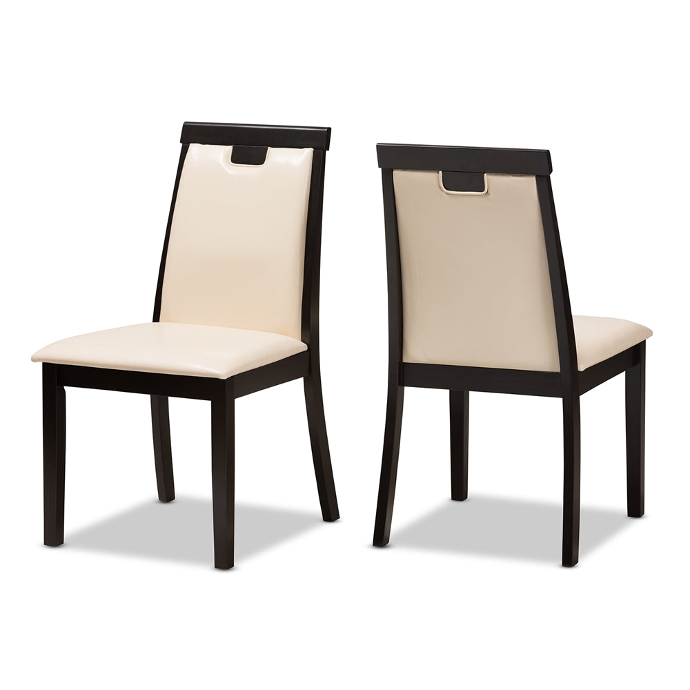 Evette Faux Leather Dining Chair Set of 2 - living-essentials