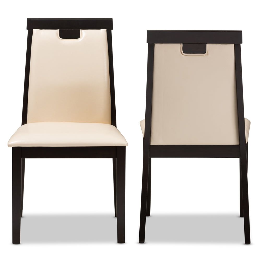 Evette Faux Leather Dining Chair Set of 2 - living-essentials