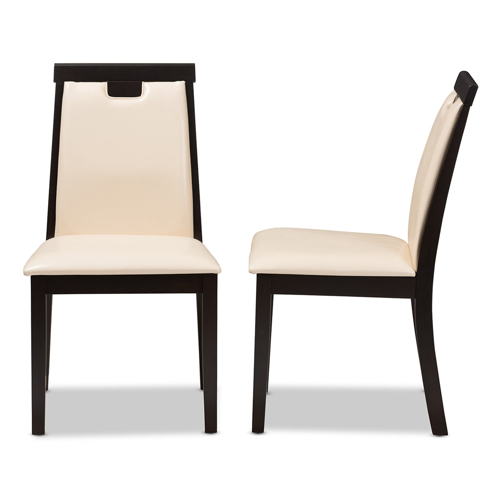 Evette Faux Leather Dining Chair Set of 2 - living-essentials