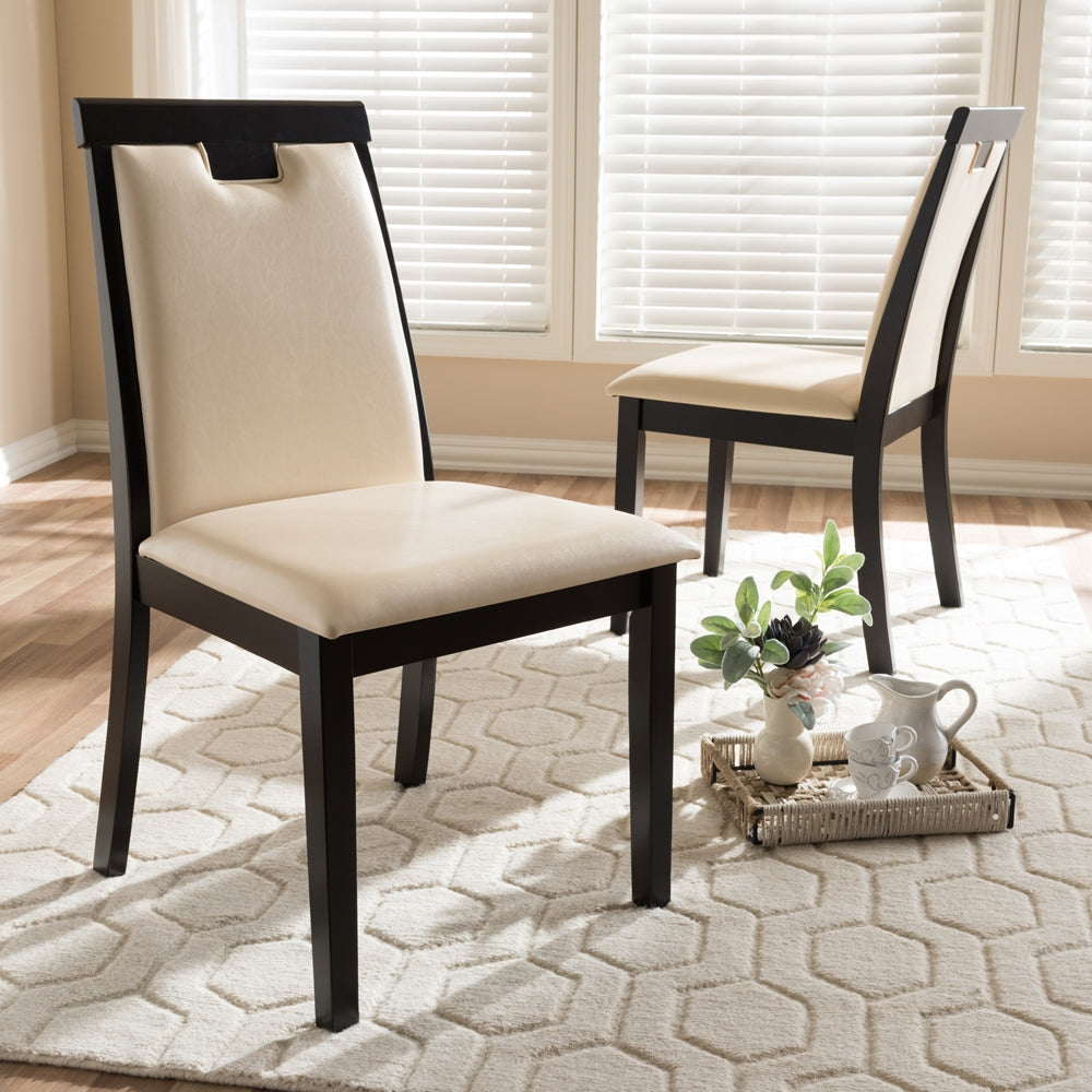 Evette Faux Leather Dining Chair Set of 2 - living-essentials