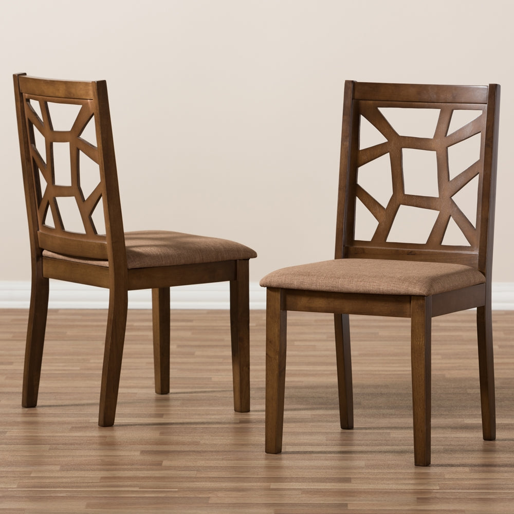 Able Walnut Dining Chair Set of 2 - living-essentials